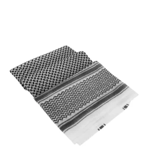 BLACK AND WHITE KEFFIYEH SCARF