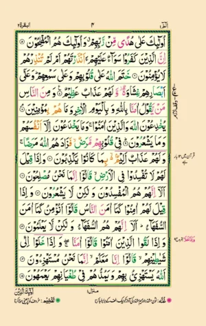 Quran Majeed (15 Lines.Indo Pak Colour –