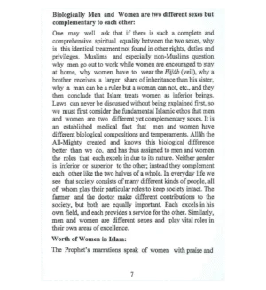 The Rights and Duties of Women in